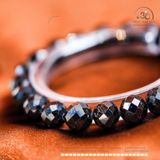 Vòng Tay Tourmaline Đen Cắt Giác 10mm 2A 