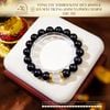  Vòng Tay Tourmaline Đen 10mm Phối Đá Mặt Trăng 11mm 5A Charm Lục Tự 