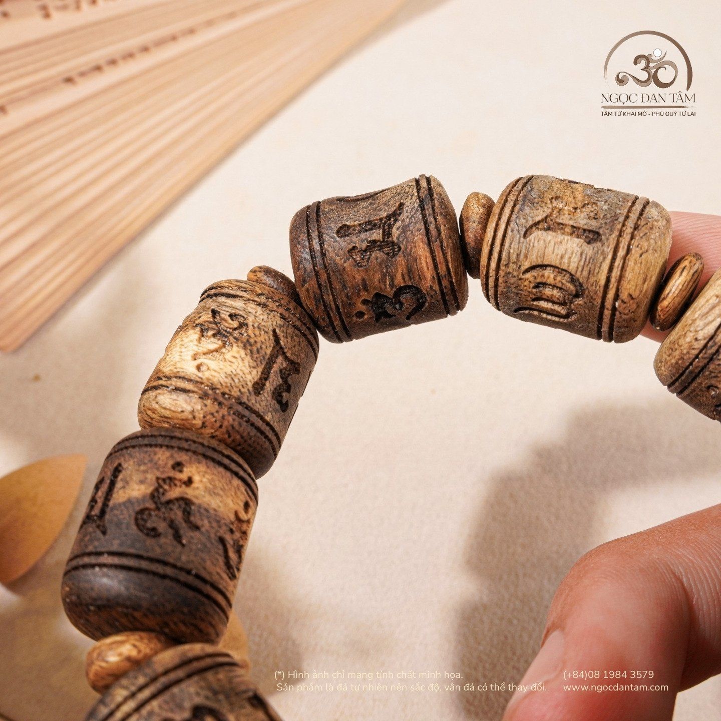  Vòng Tay Trầm Trúc Vạn Giã Khánh Hòa 16mm 