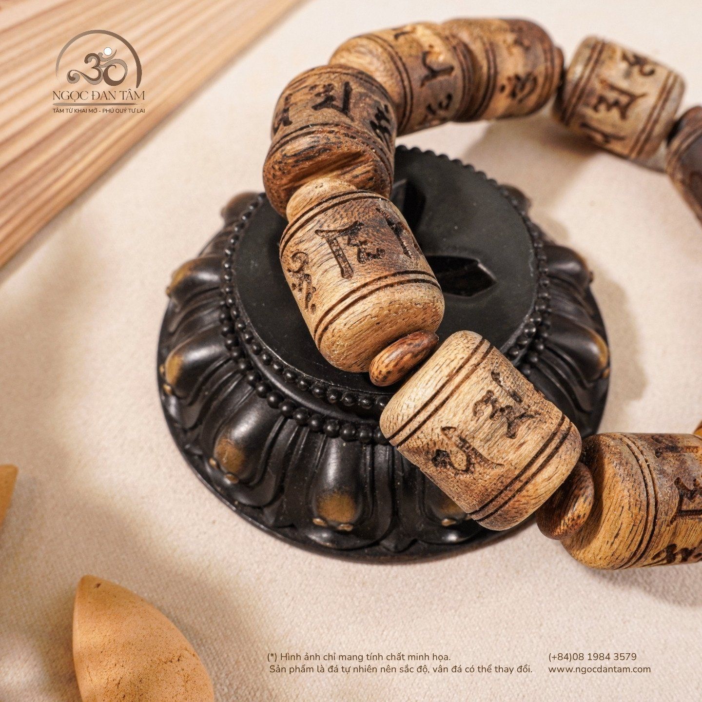  Vòng Tay Trầm Trúc Vạn Giã Khánh Hòa 16mm 