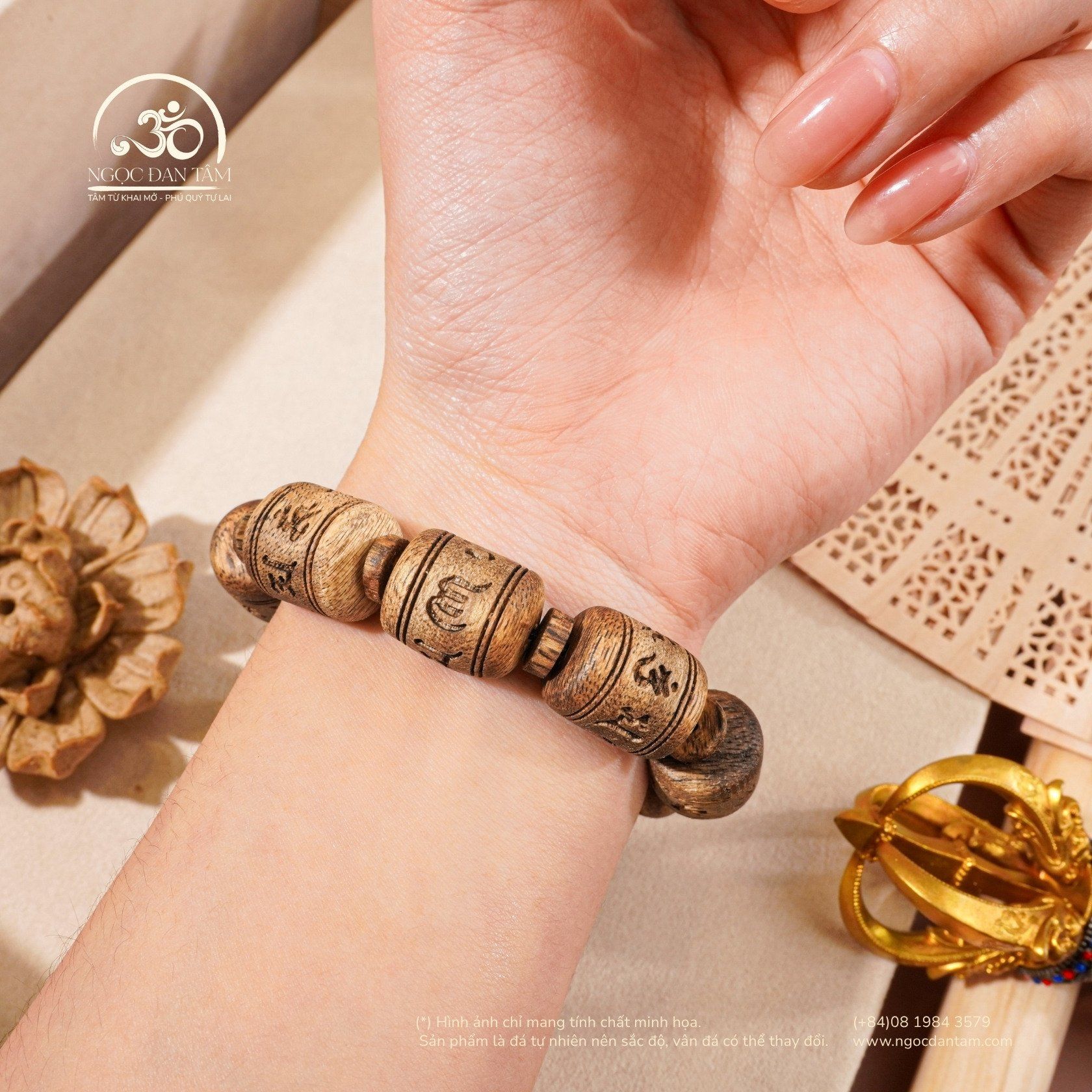  Vòng Tay Trầm Vạn Giã Khánh Hòa 14mm 