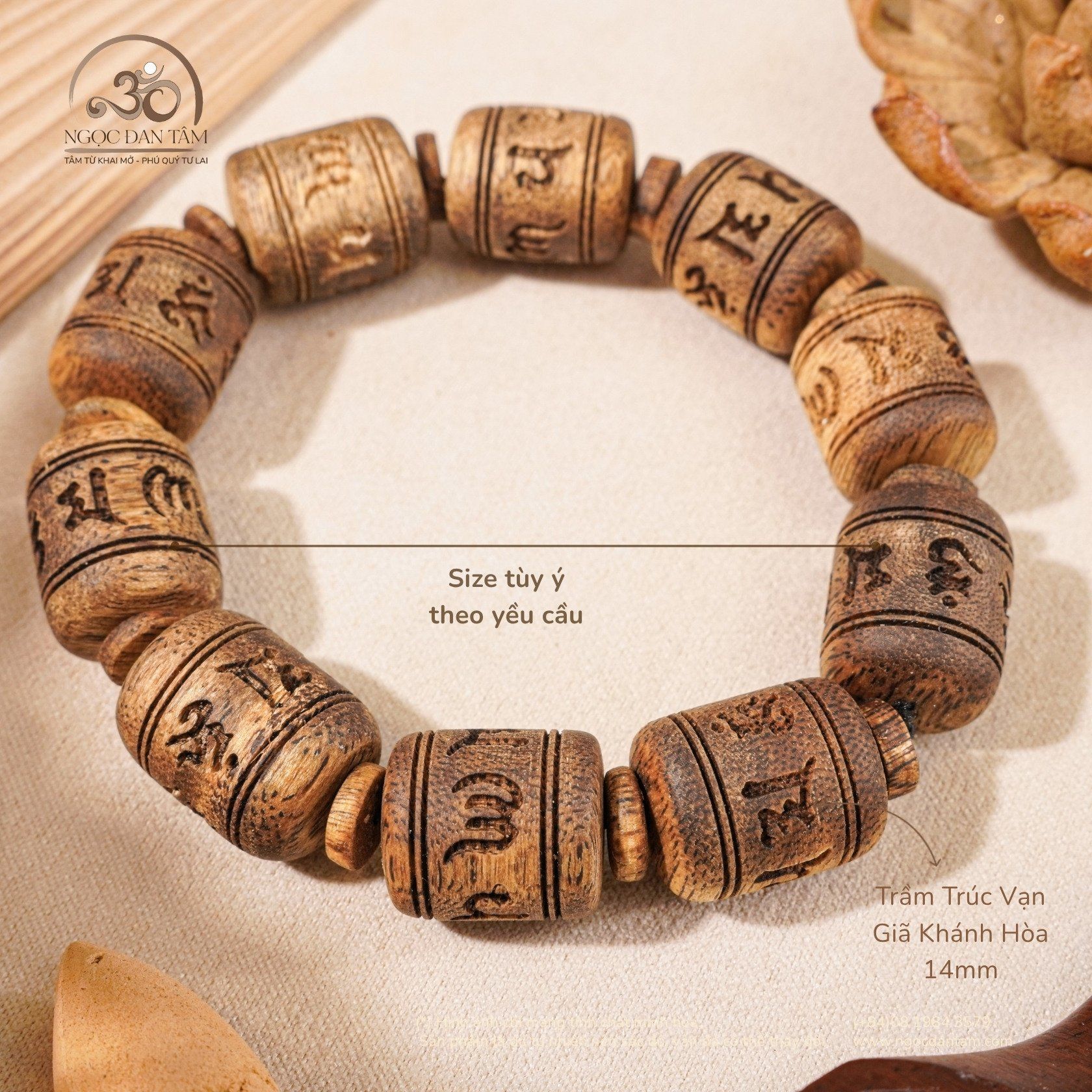  Vòng Tay Trầm Vạn Giã Khánh Hòa 14mm 