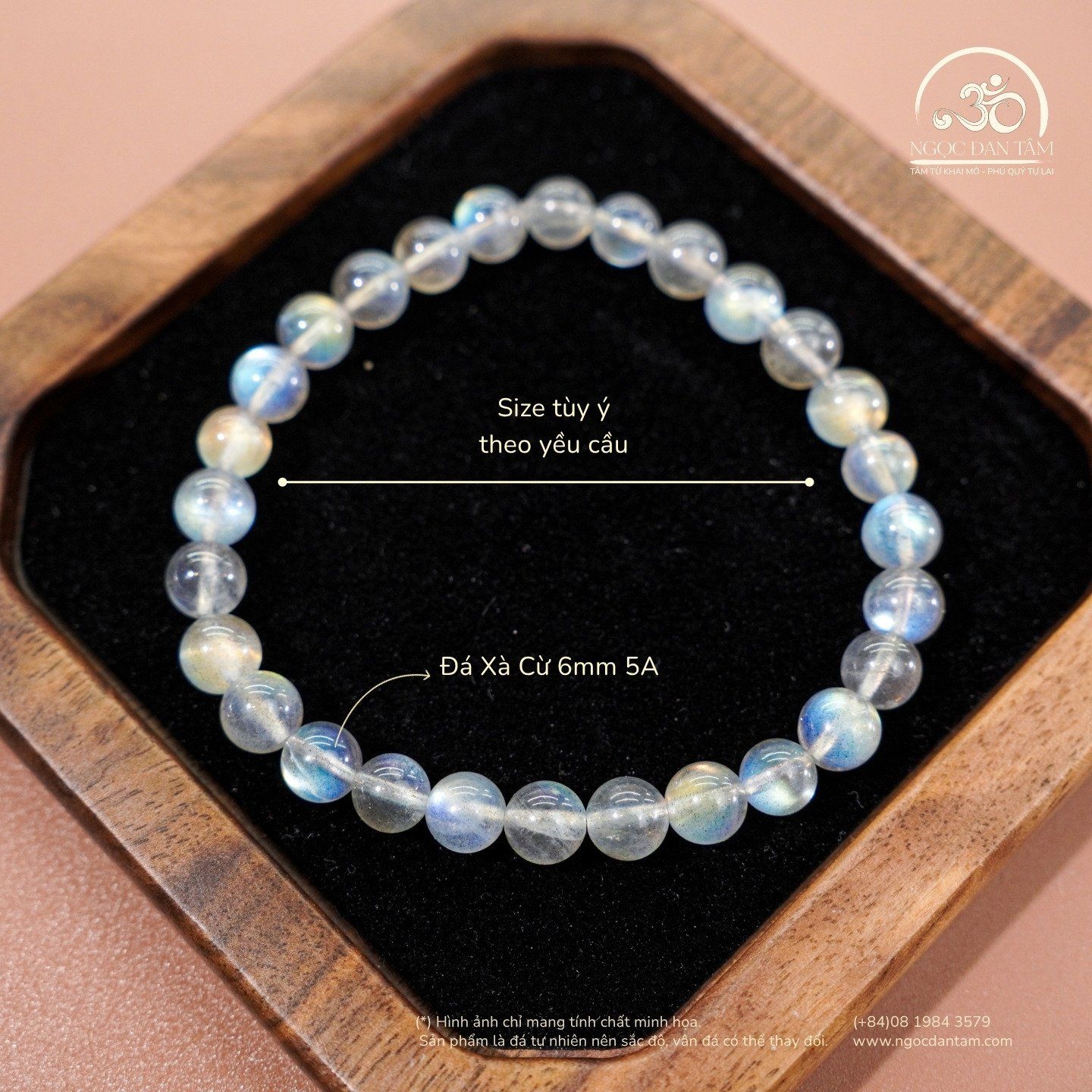  Vòng Tay Đá Xà Cừ 6mm 5A 