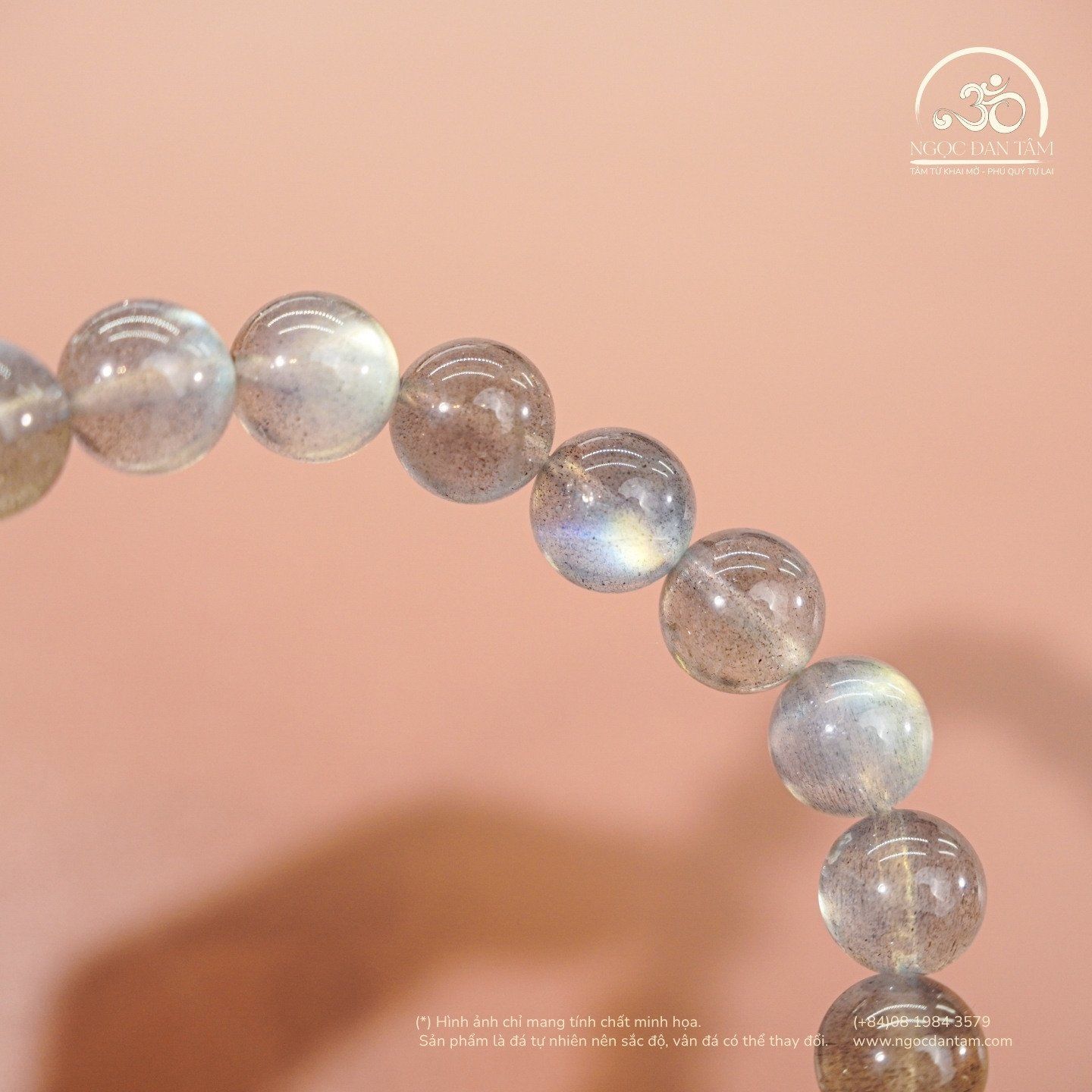  Vòng Tay Đá Xà Cừ 9mm 5A 