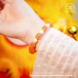  Vòng Tay Ngọc Nam Hồng 9mm Phối Ngọc Trai Trắng 8mm 