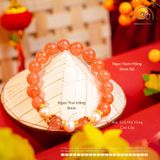  Vòng Tay Ngọc Nam Hồng 9mm Phối Ngọc Trai Trắng 8mm 