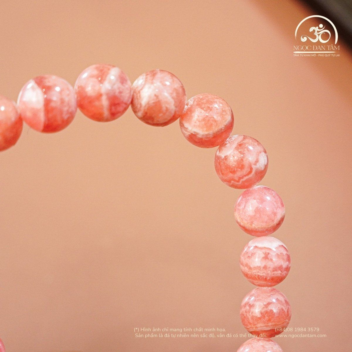  Vòng Tay Cửu Vĩ Đào Hoa 8mm 5A 