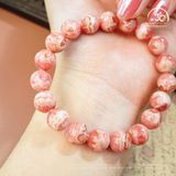  Vòng Tay Đá Đào Hoa Vân Mây 10mm 4A 