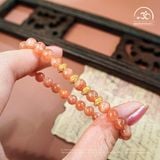  Vòng Tay Đá Mặt Trời 6mm 5A Phối Charm 