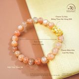  Vòng Tay Đá Mặt Trời 7mm 3A Phối Charm Tỳ Hưu 