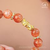  Vòng Tay Đá Mặt Trời 10mm 5A Phối Charm Tỳ Hưu 