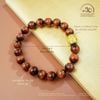  Vòng Tay Mắt Hổ Nâu Đỏ 10mm 5A Phối Charm Lu Thống Tỳ Hưu 