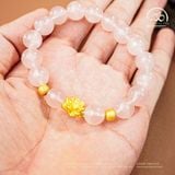  Vòng Tay Ngọc Liên Tâm ( Thạch Anh Hồng 10mm 4A ) 