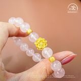  Vòng Tay Ngọc Liên Tâm ( Thạch Anh Hồng 10mm 4A ) 