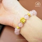  Vòng Tay Ngọc Liên Tâm ( Thạch Anh Hồng 10mm 4A ) 