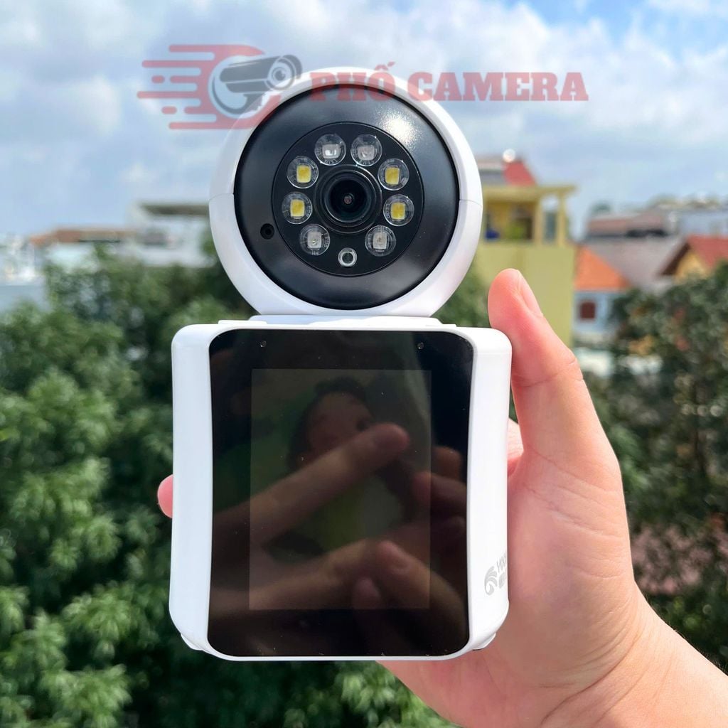 Coi Camera Camera Gọi Video Call Nói Chuyện 2 Chiều Trực Tiếp, Màn Hình 2.8 Inch