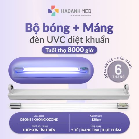 Bóng + Máng Đèn UVC Diệt Khuẩn Không Khí 120cm