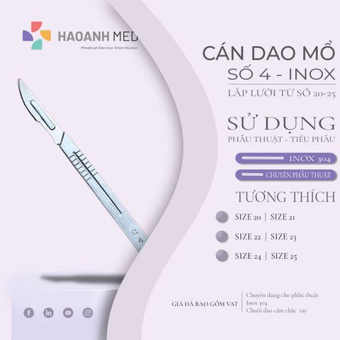 Cán dao phẫu thuật số 4