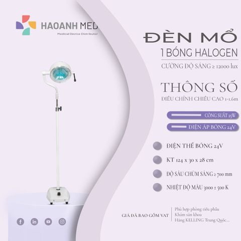 Đèn mổ 1 bóng halogen