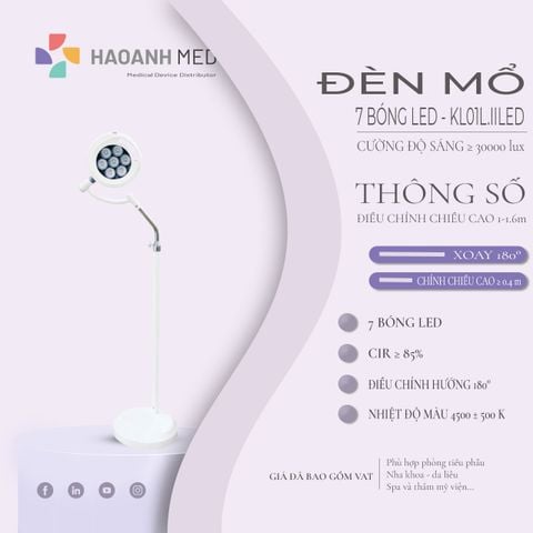 Đèn phẫu thuật đèn mổ 7 bóng LED (KL01L.IILED 7bulbs)