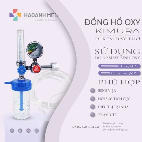 Đồng Hồ Đo Áp Suất Oxy Kimura