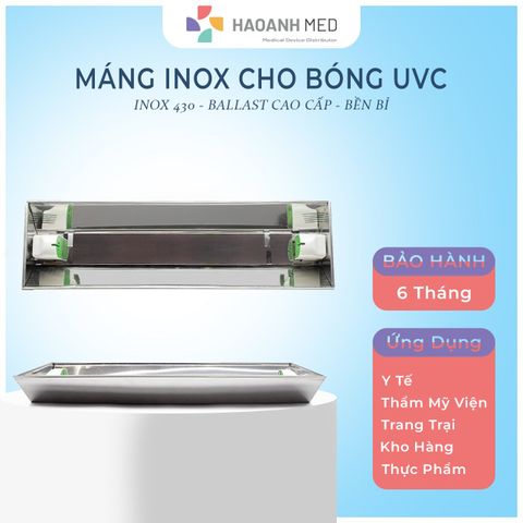 Máng Inox Cho Bóng Đèn UVC 60cm