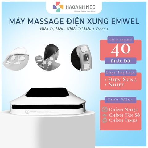 Máy Massage Điện Xung Emwel Model KL-FS.I, 40 Phác Đồ Kết Hợp Điện Xung Và Nhiệt Trị Liệu