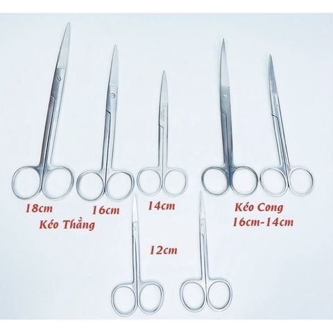 Kéo Thẳng Nhọn Y Tế Pakistan Size 20