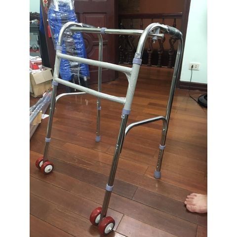 Khung inox tập đi bánh lớn