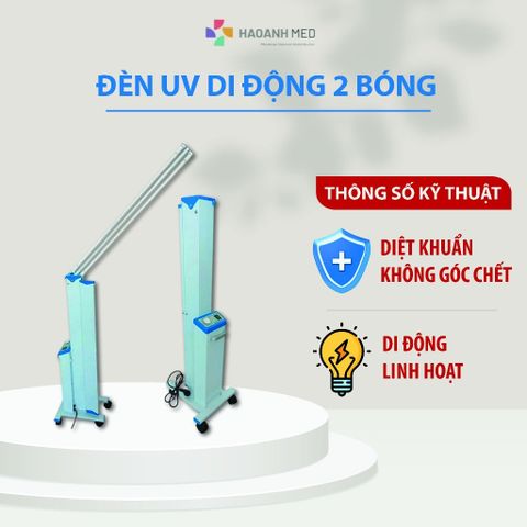 Bộ đèn UV cực tím di động cao cấp 2 bóng có hẹn giờ - Mẫu mới nhất 2025