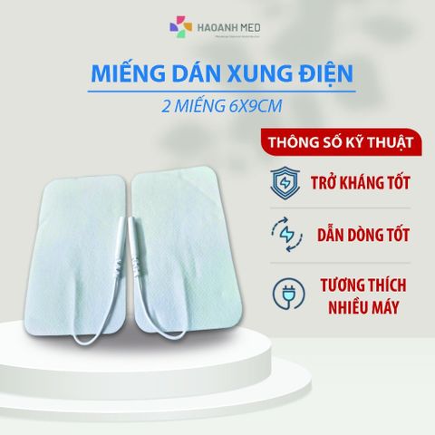 Cặp Miếng Dán Xung Điện Cho Máy Massage Trị Liệu Dr.Ho, DoctorHome, Emwel KL-FS.I, MPT812 (2 Miếng 6x9cm) - TBYT Hào Anh