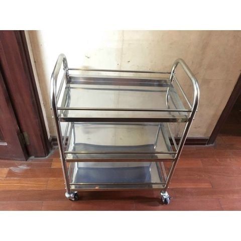 Xe đẩy inox 2 tầng cho Bệnh Viện, Spa, Canteen, Nhà ăn