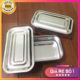 Hộp hấp inox có quai xách có lỗ 20x30x5