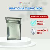 Khay Chia Thuốc, Đếm Thuốc Loại To 18x13cm Inox