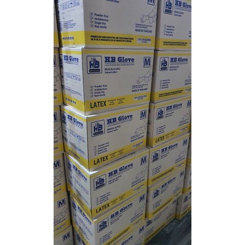 Găng cao su Tay y tế Latex có bột - HB Glove M