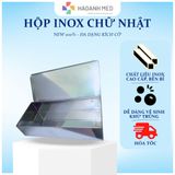 Hộp Inox Chữ Nhật Đựng Dụng Cụ 16x7x3