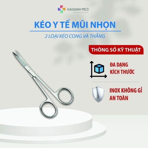 Kéo Thẳng Nhọn Y Tế Pakistan Size 18