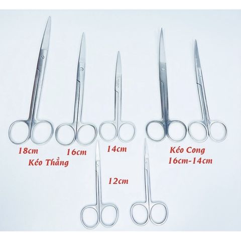 Kéo Thẳng Nhọn Y Tế Pakistan Size 18