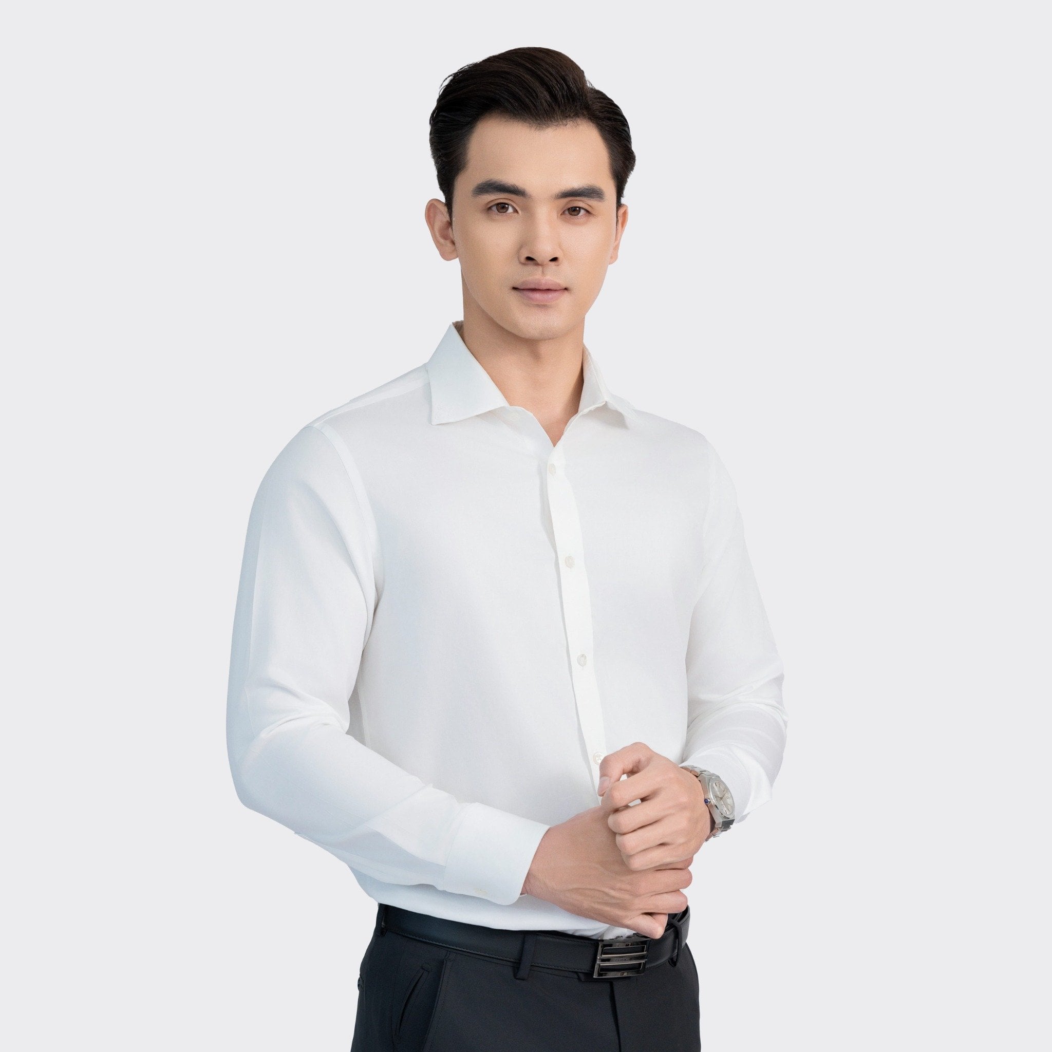 Áo Sơ Mi Trắng Hà Nội Nam Aristino Business 1LSH010Z
