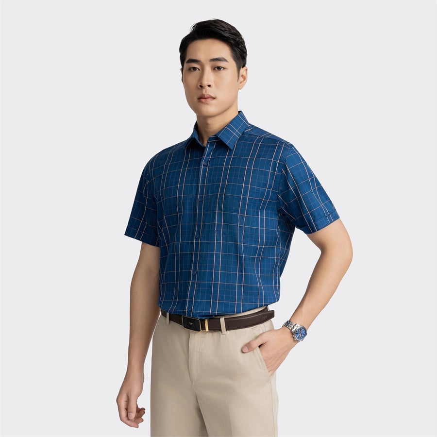 Áo sơ mi Nam kẻ sọc Aristino Business 1SS042AZ