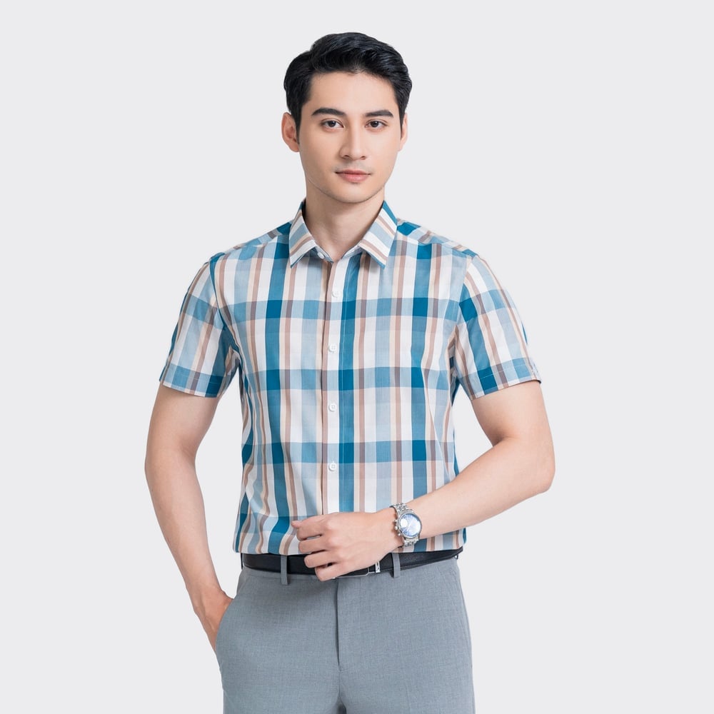 Áo Sơ Mi kẻ sọc Nam Aristino Slim fit ASS050AZ