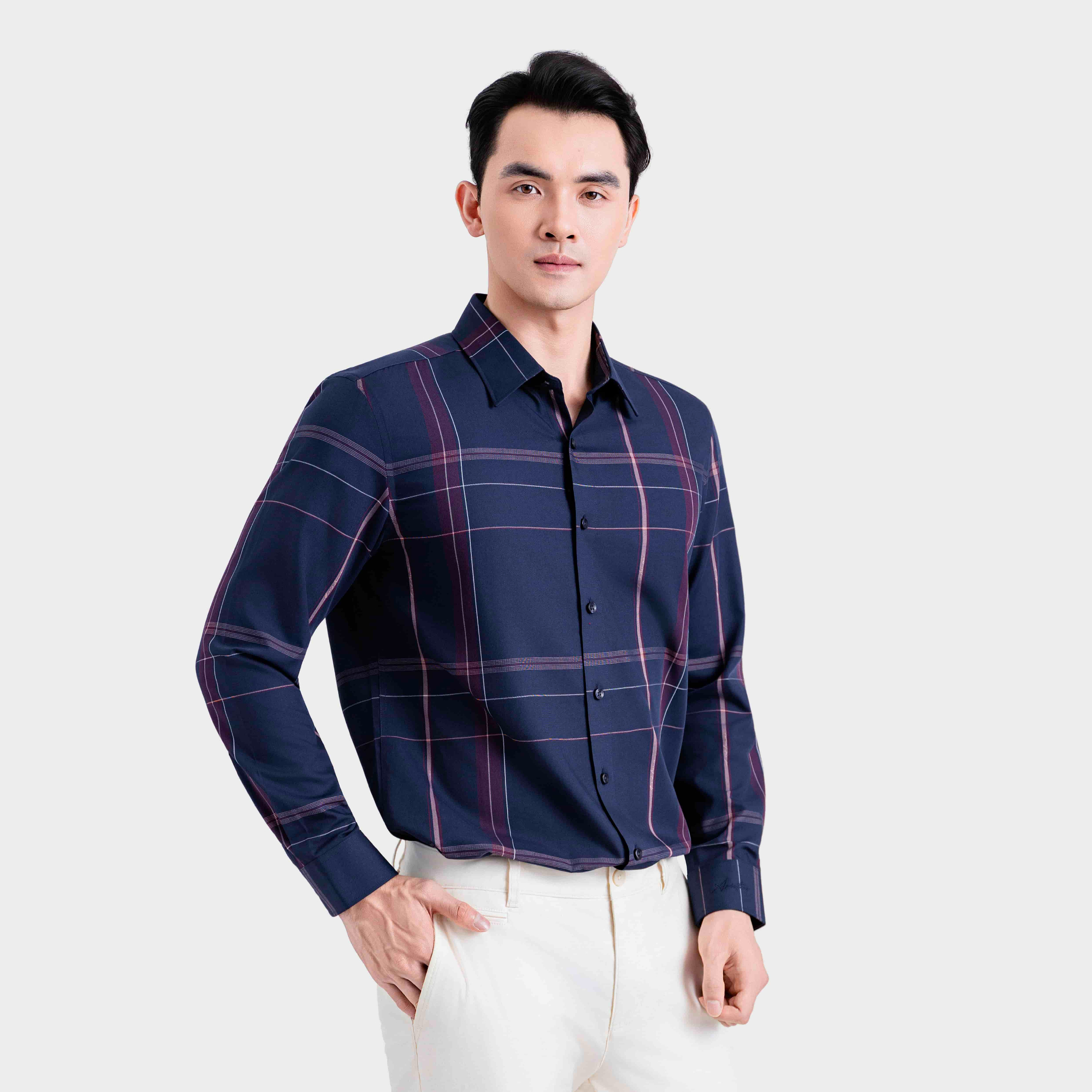 Áo Sơ Mi Dài Tay Nam Aristino Slim Fit ALS431S0H2