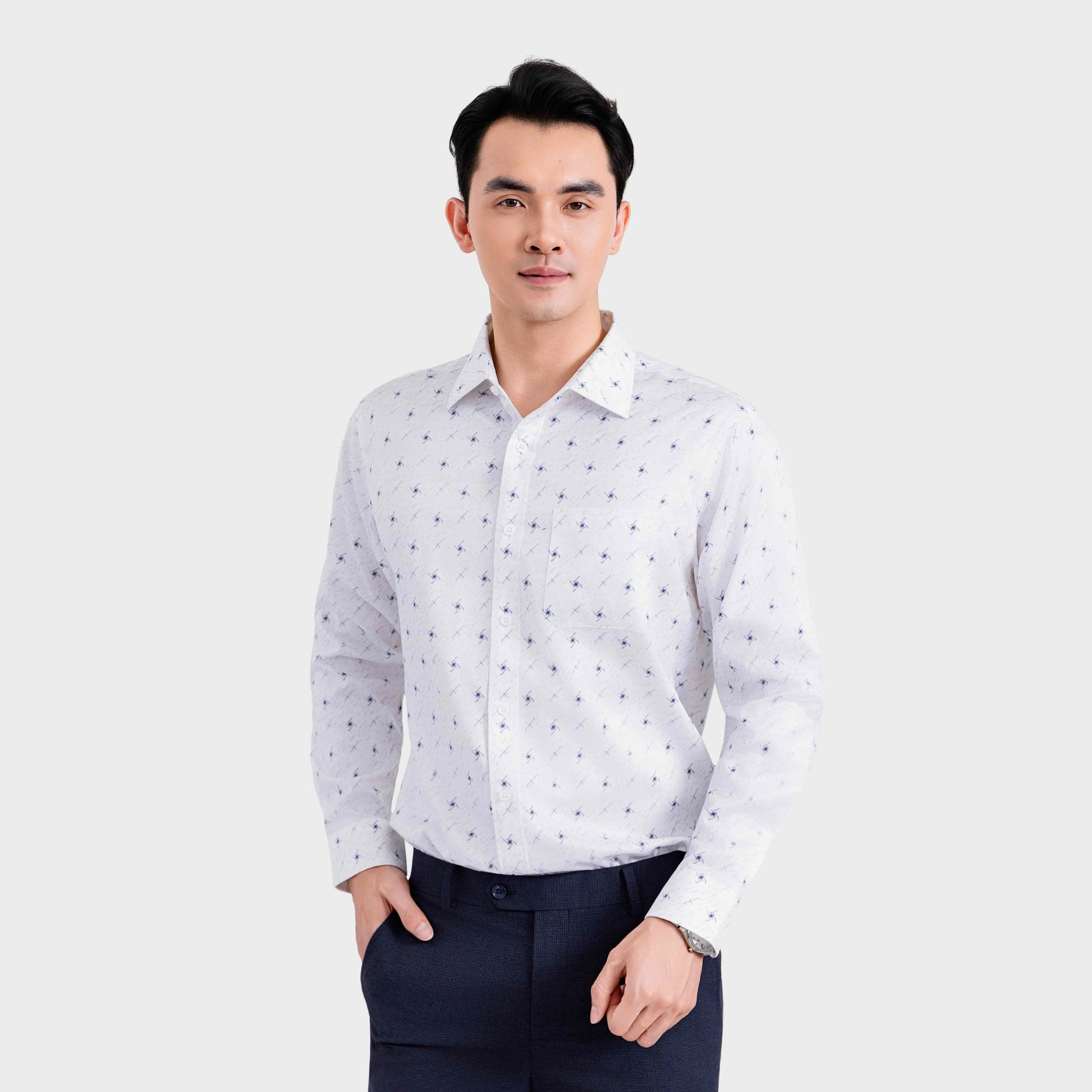 Áo Sơ Mi Dài Tay Nam Aristino Business Regular Fit 1LS256S0H2