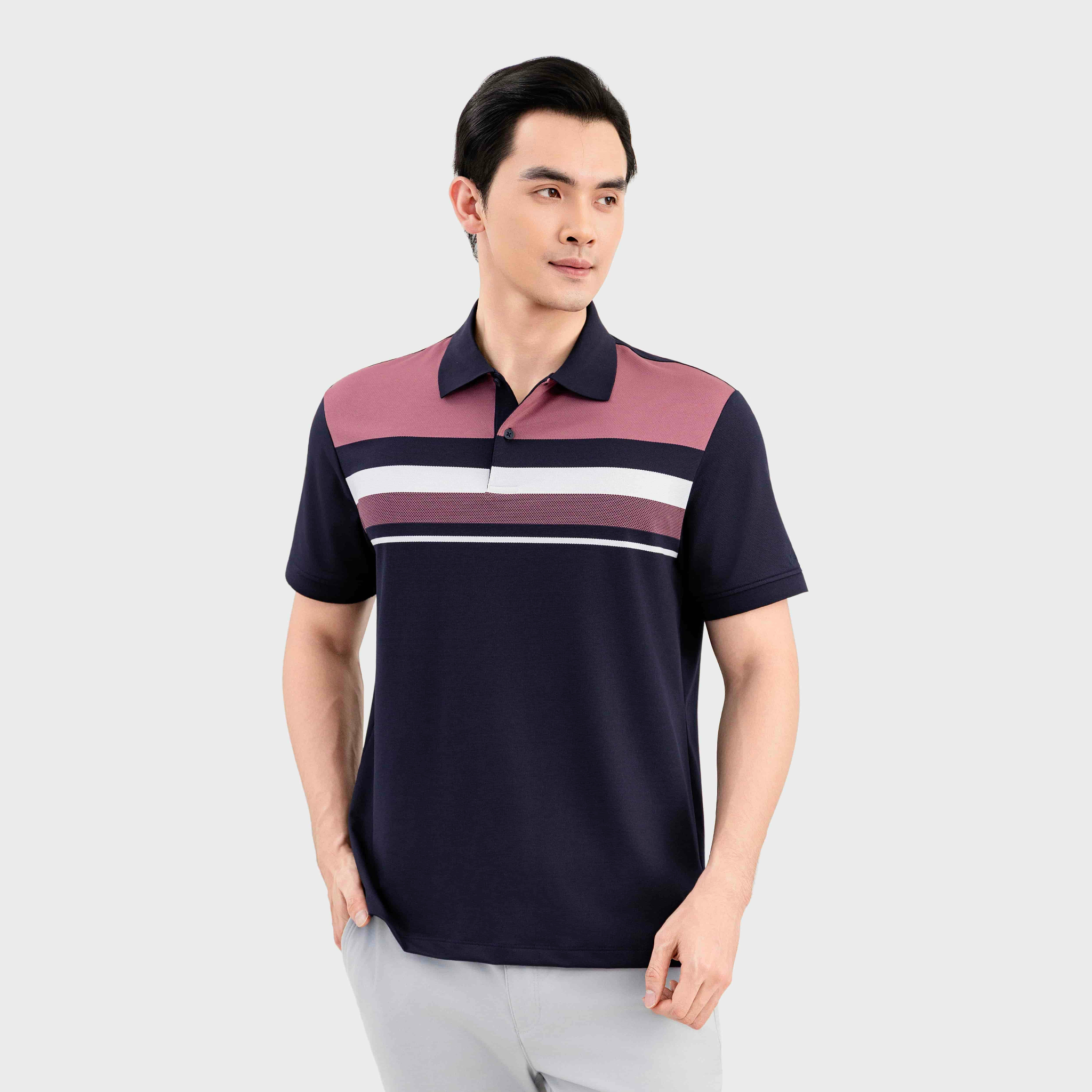 Áo Polo Ngắn Tay Nam Kẻ Aristino APS224SAH2