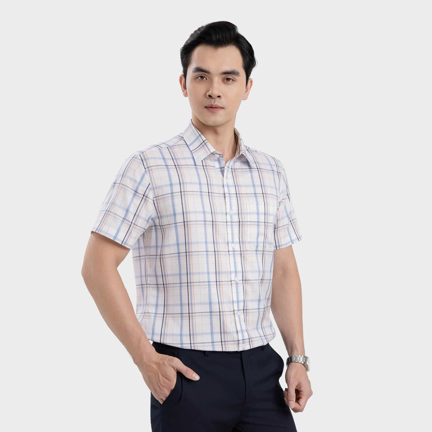 Áo Sơ Mi Ngắn Tay Nam Aristino Business Perfect Fit 1SS220SAH2
