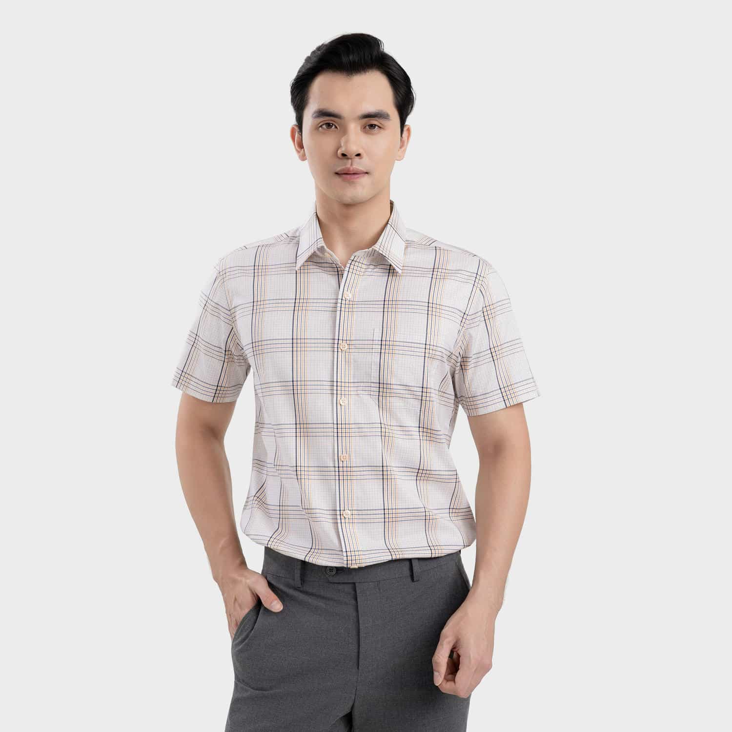 Áo Sơ Mi Ngắn Tay Nam Aristino Business Perfect Fit 1SS221SAH2