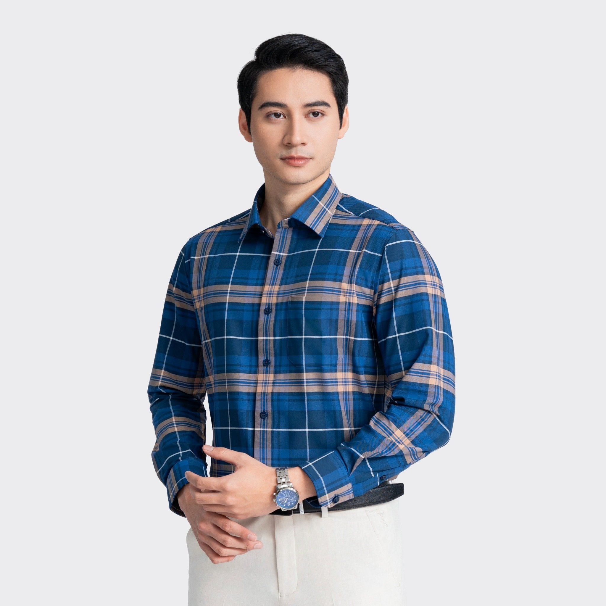 Áo Sơ Mi kẻ Nam Aristino Business Regular 1LS0100Z