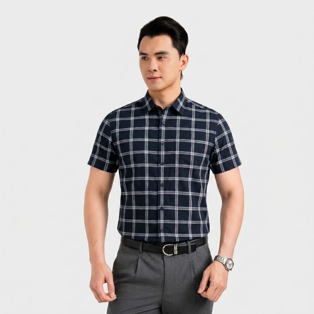 Áo Sơ Mi Ngắn Tay Nam Aristino Business 1SS602EDP01