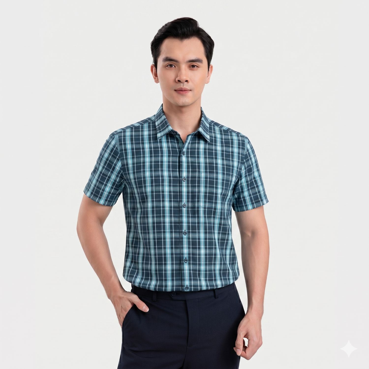 Áo Sơ Mi Ngắn Tay Nam Aristino Perfect Fit ASS170FAH2
