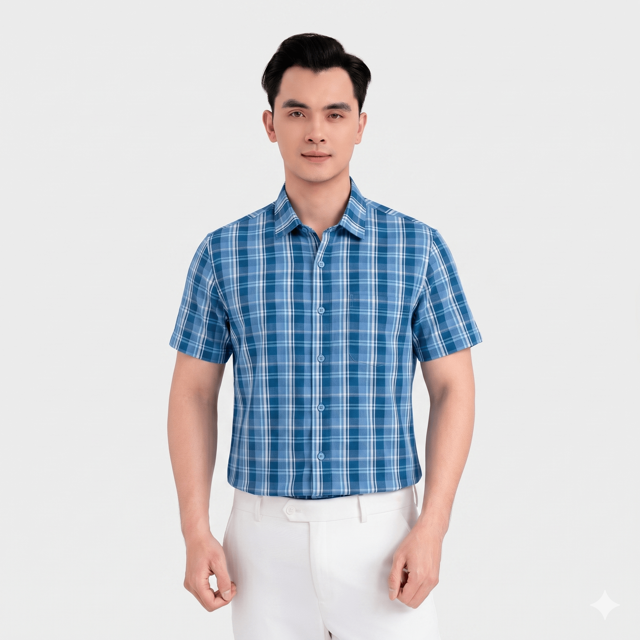 Áo Sơ Mi Ngắn Tay Nam Aristino Perfect fit ASS416SAH2